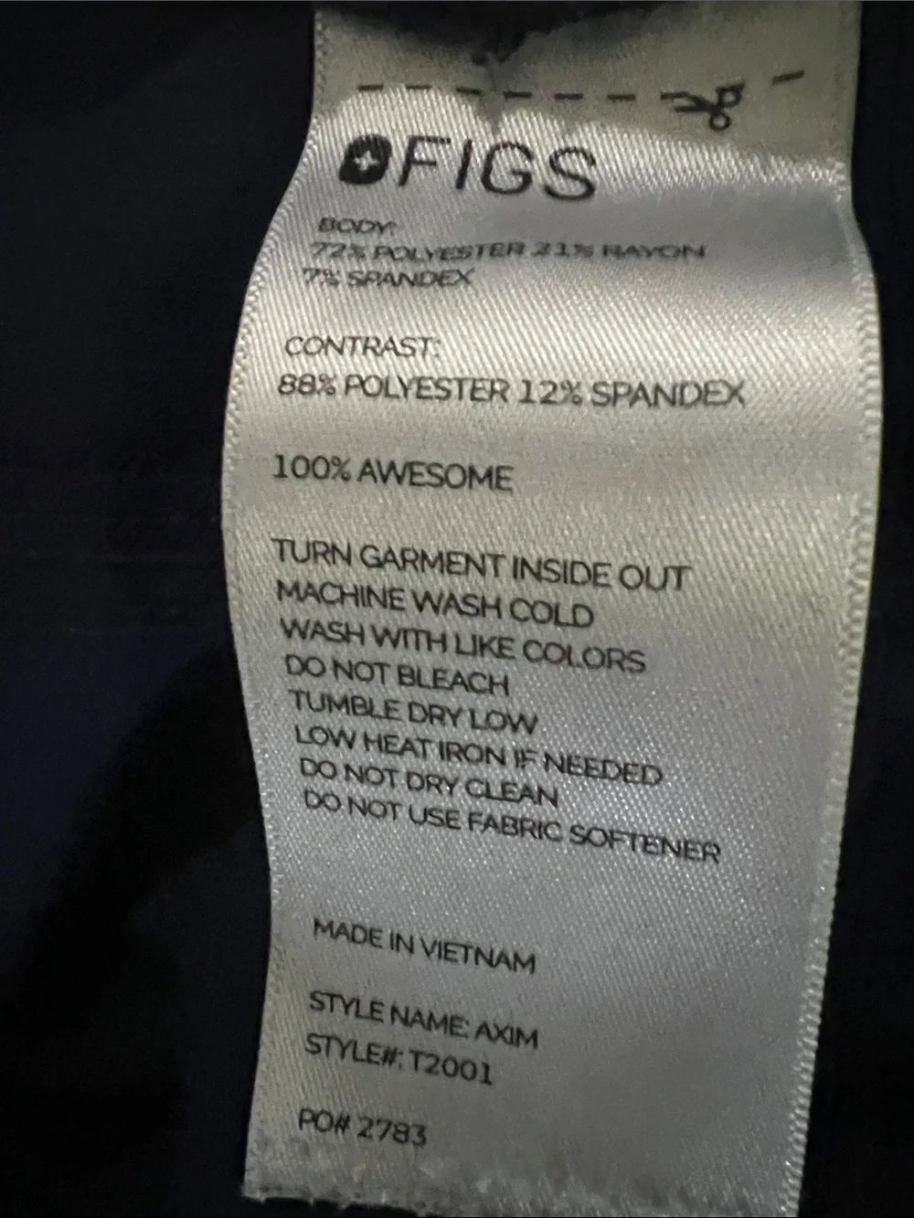 Figs Men's Navy Cargo Scrub Pants with Utility Pockets